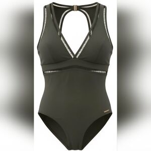IN SEARCH OF: Michael Kors Dark Olive One-Piece Swimsuit